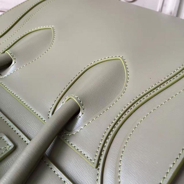 Celine Satin Micro Luggage 26cm Debossed Luggage Bag Smooth Calfskin Pre-Fall 2017 Bag Collection Light Khaki