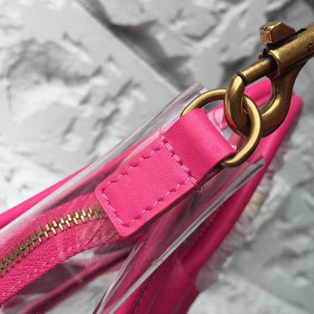 Celine Nano Luggage 20cm Bag Smooth Calfskin Pre-Fall 2017 Collection Hot Pink Clear