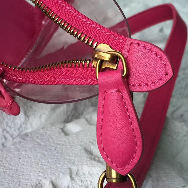 Celine Nano Luggage 20cm Bag Smooth Calfskin Pre-Fall 2017 Collection Hot Pink Clear