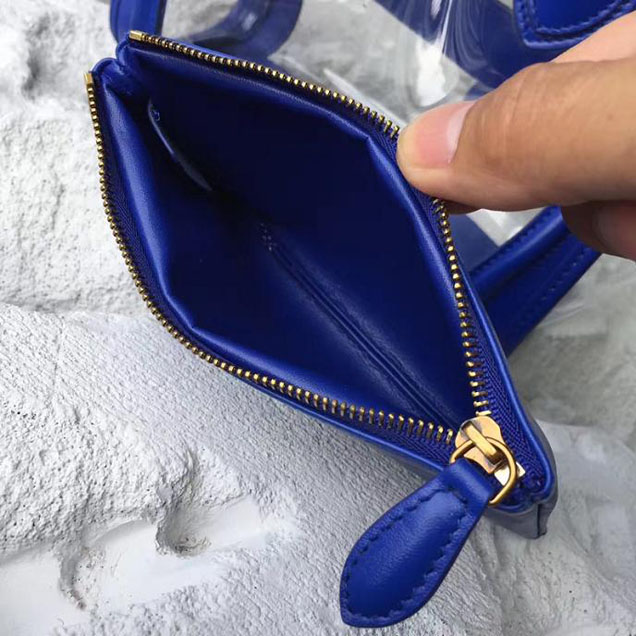 Celine Nano Luggage 20cm Bag Smooth Calfskin Pre-Fall 2017 Collection Inky Blue Clear