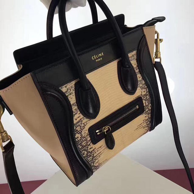 Celine Nano Luggage 20cm Bag Lizard Skin Pre-Fall 2017 Collection Ballerina