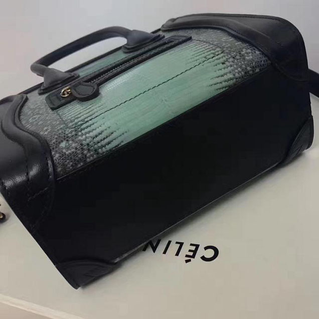Celine Nano Luggage 20cm Bag Lizard Skin Pre-Fall 2017 Collection Cactus