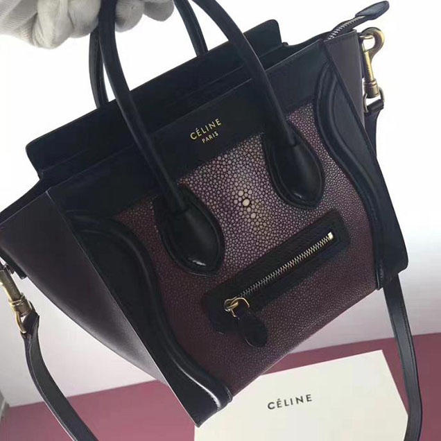 Celine Nano Luggage 20cm Bag Lizard Skin Pre-Fall 2017 Collection Bubble