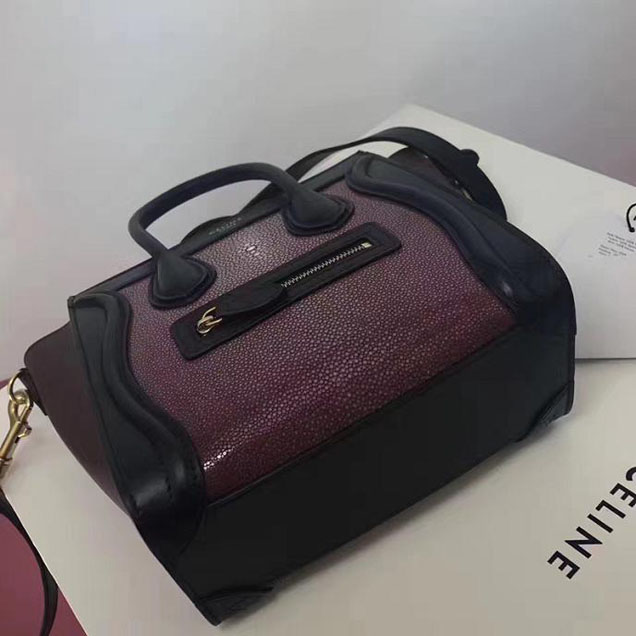 Celine Nano Luggage 20cm Bag Lizard Skin Pre-Fall 2017 Collection Bubble