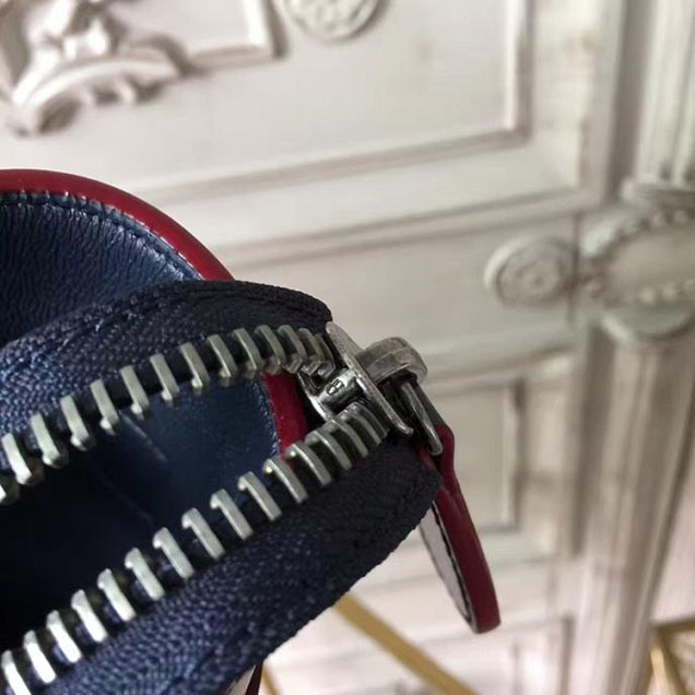 Celine Micro Luggage 26cm Bag Smooth Calfskin Spring 2017 Collection Navy with Red Piping