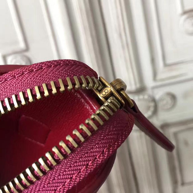 Celine Micro Luggage 26cm Bag Baby Drummed Calfskin Spring 2017 Collection Burgundy