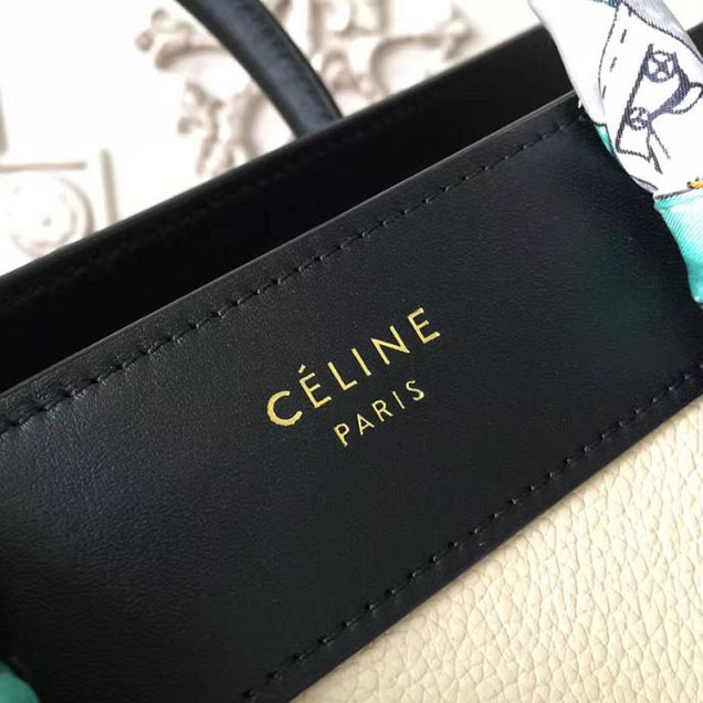 Celine Micro Luggage 26cm Bag Baby Grained Calfskin Nubuck Spring 2017 Collection Magenta Multicolor