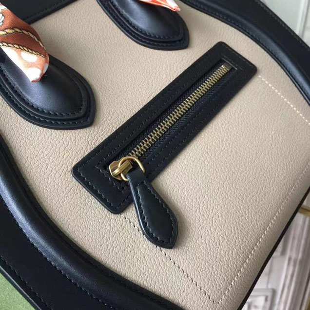Celine Micro Luggage 26cm Bag Baby Grained Calfskin Nubuck Spring 2017 Collection Lime Multicolor Pale Grey
