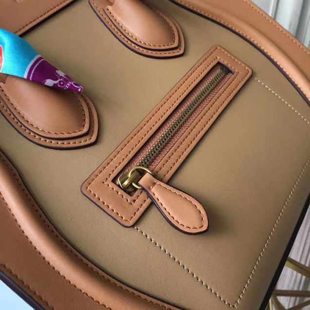 Celine Micro Luggage 26cm Bag Natural Calfskin Spring 2017 Collection Mineral Multicolor Natural