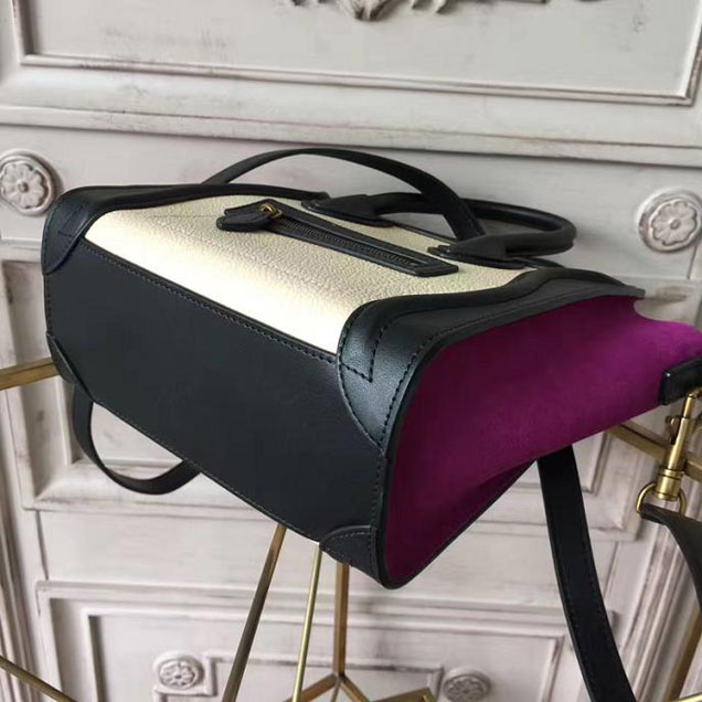 Celine Nano Luggage 20cm Bag Baby Grained Calfskin Nubuck Spring 2017 Collection Magenta Multicolor