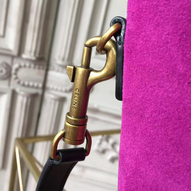 Celine Nano Luggage 20cm Bag Baby Grained Calfskin Nubuck Spring 2017 Collection Magenta Multicolor