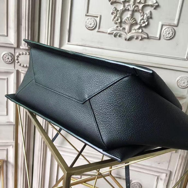Celine Tri-Fold Shoulder Bag Baby Grained Calfskin Spring 2017 Collection Black