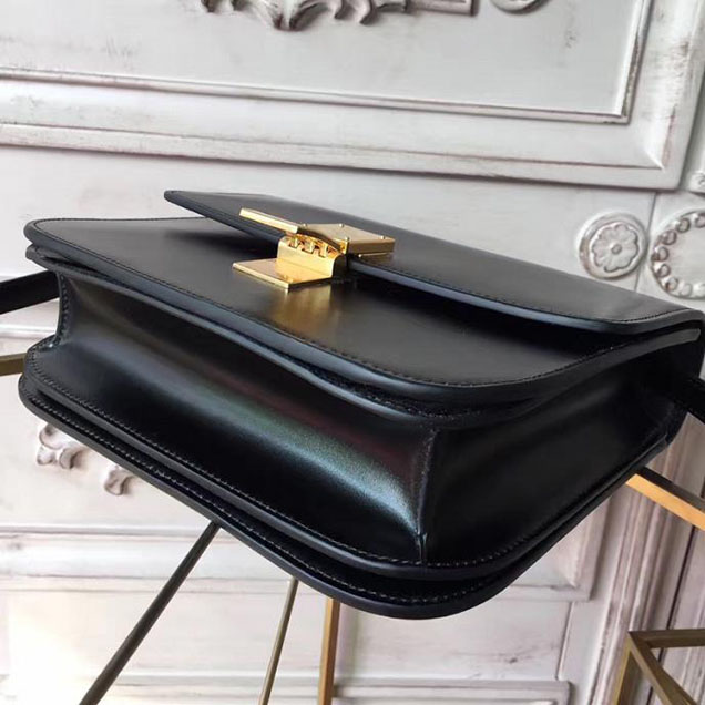 Celine Classic Box 23cm Bag Spazzolato Calfskin Pre-Fall 2017 Bag Collection Black