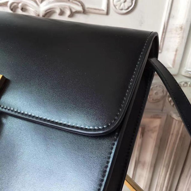 Celine Classic Box 23cm Bag Spazzolato Calfskin Pre-Fall 2017 Bag Collection Black