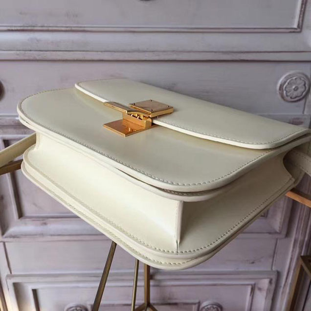 Celine Classic Box 23cm Bag Spazzolato Calfskin Pre-Fall 2017 Bag Collection Cream