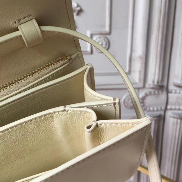 Celine Classic Box 23cm Bag Spazzolato Calfskin Pre-Fall 2017 Bag Collection Cream