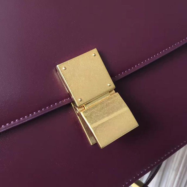 Celine Classic Box 23cm Bag Spazzolato Calfskin Pre-Fall 2017 Bag Collection Plum