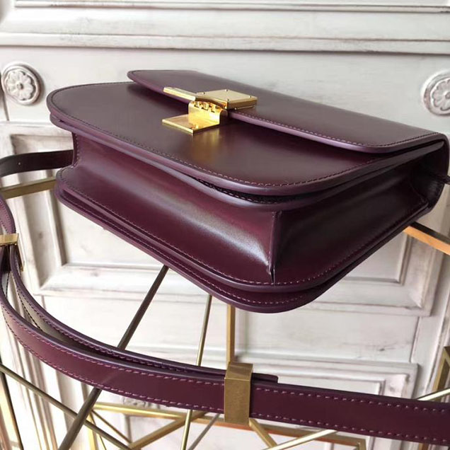 Celine Classic Box 23cm Bag Spazzolato Calfskin Pre-Fall 2017 Bag Collection Plum
