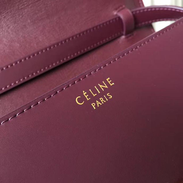 Celine Classic Box 23cm Bag Spazzolato Calfskin Pre-Fall 2017 Bag Collection Plum