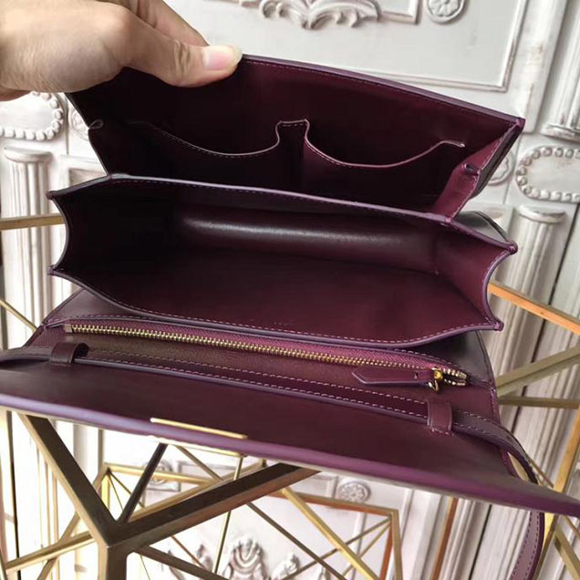 Celine Classic Box 23cm Bag Spazzolato Calfskin Pre-Fall 2017 Bag Collection Plum