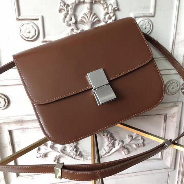 Celine Classic Box 23cm Bag Smooth Calfskin Pre-Fall 2017 Bag Collection Sienna Brown
