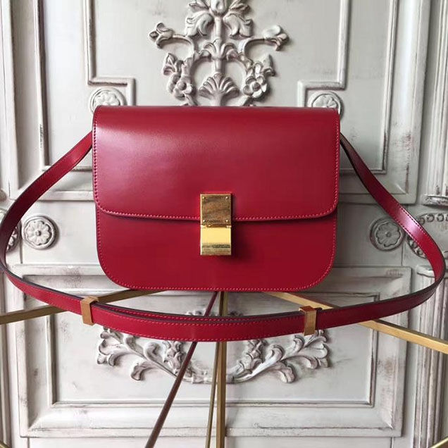 Celine Classic Box 23cm Bag Smooth Calfskin Pre-Fall 2017 Bag Collection Burgundy