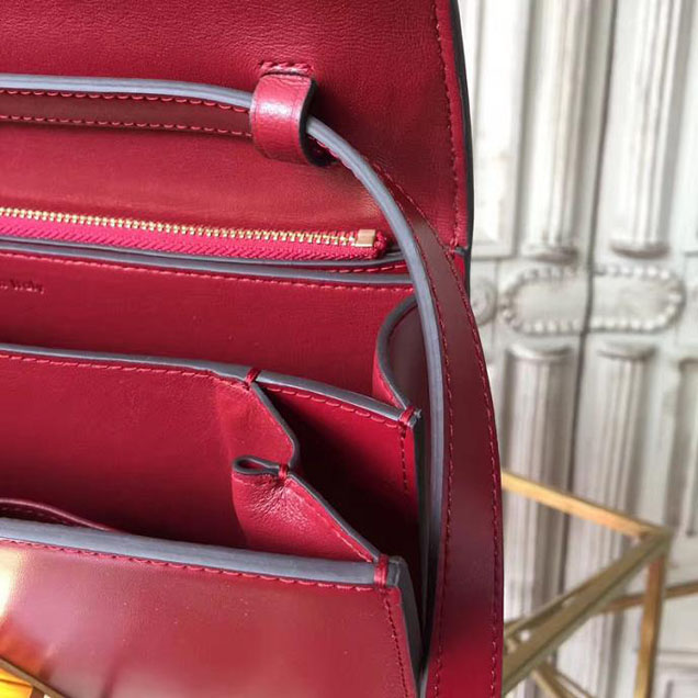 Celine Classic Box 23cm Bag Smooth Calfskin Pre-Fall 2017 Bag Collection Burgundy