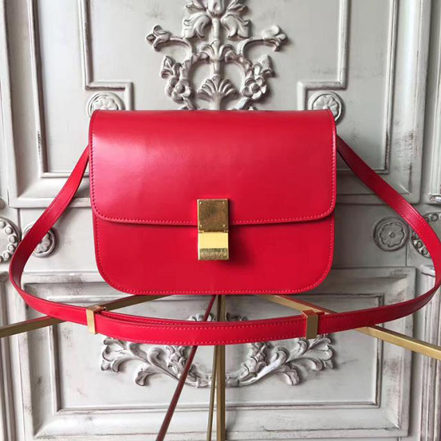 Celine Classic Box Bag Smooth Calfskin Pre-Fall 2017 Bag Collection Poppy Red