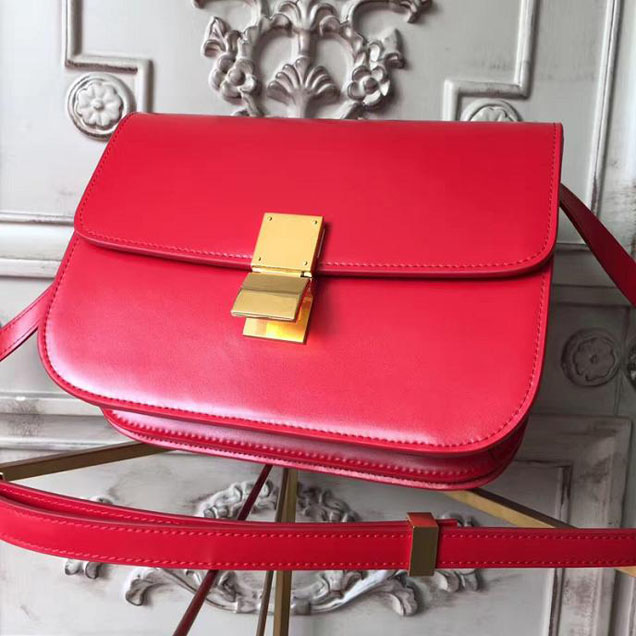 Celine Classic Box Bag Smooth Calfskin Pre-Fall 2017 Bag Collection Poppy Red