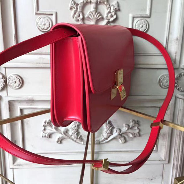 Celine Classic Box Bag Smooth Calfskin Pre-Fall 2017 Bag Collection Poppy Red