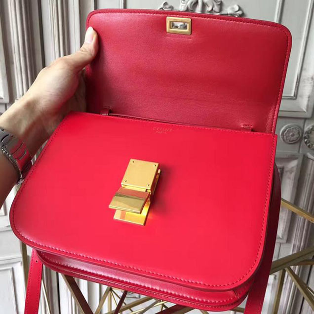 Celine Classic Box Bag Smooth Calfskin Pre-Fall 2017 Bag Collection Poppy Red