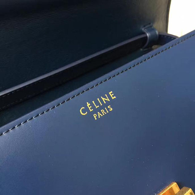 Celine Classic Box 23cm Bag Smooth Calfskin Pre-Fall 2017 Bag Collection Navy Blue