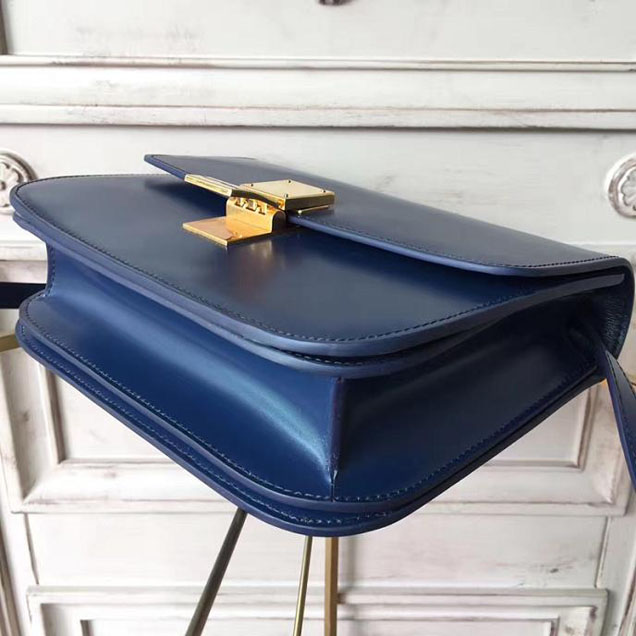 Celine Classic Box 23cm Bag Smooth Calfskin Pre-Fall 2017 Bag Collection Navy Blue