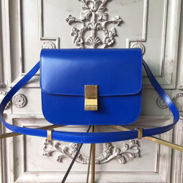 Celine Classic Box 23cm Bag Smooth Calfskin Pre-Fall 2017 Bag Collection Electric Blue