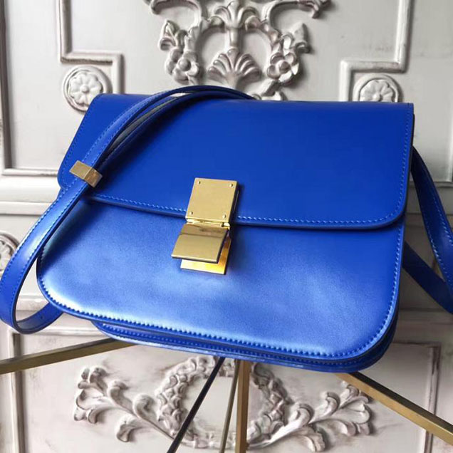 Celine Classic Box 23cm Bag Smooth Calfskin Pre-Fall 2017 Bag Collection Electric Blue