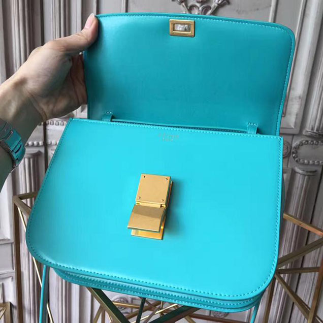Celine Classic Box 23cm Bag Smooth Calfskin Pre-Fall 2017 Bag Collection Turquoise