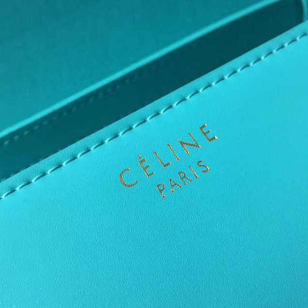 Celine Classic Box 23cm Bag Smooth Calfskin Pre-Fall 2017 Bag Collection Turquoise