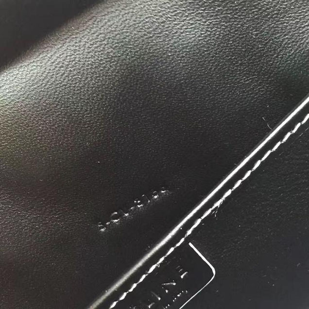 Celine Satin Nano Luggage 20cm Debossed Luggage Bag Smooth Calfskin Pre-Fall 2017 Bag Collection Black with White Piping
