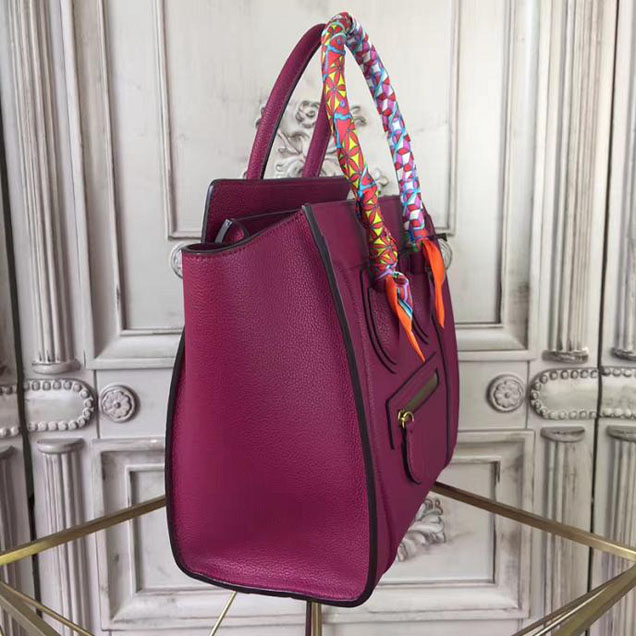 Celine Micro Luggage 26cm Bag Baby Drummed Calfskin Spring 2017 Collection Magenta