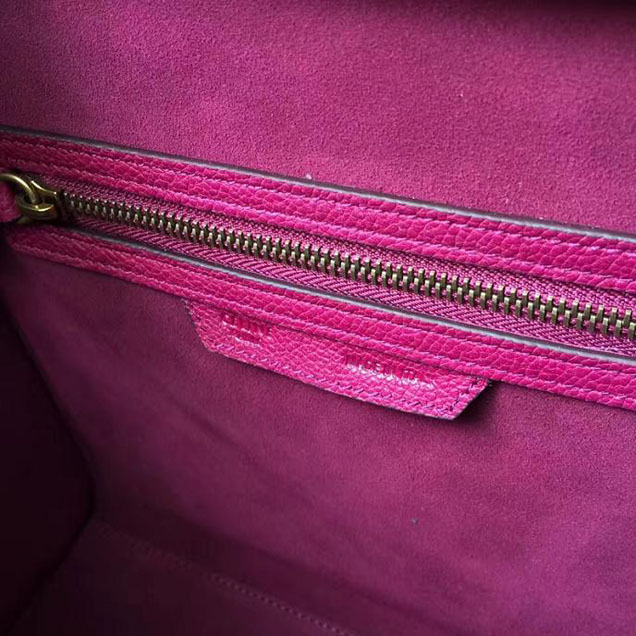 Celine Micro Luggage 26cm Bag Baby Drummed Calfskin Spring 2017 Collection Magenta