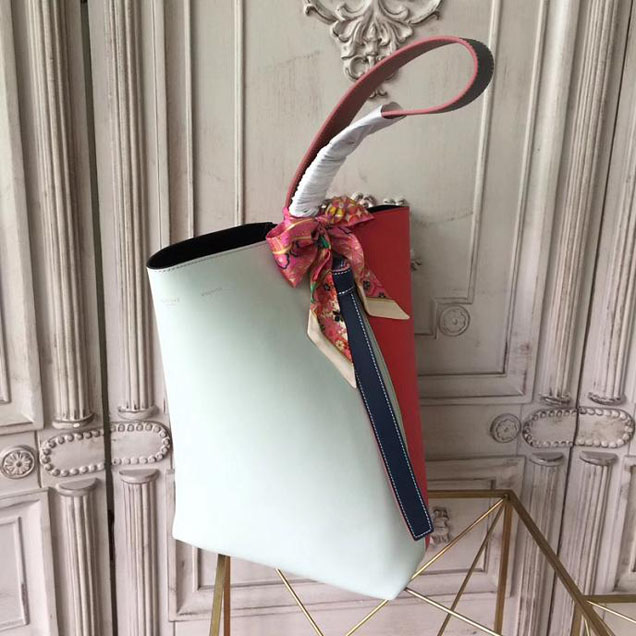 Celine Twisted Cabas Bag Calfskin Leather Fall Winter 2017 Collection Jade Bright Red