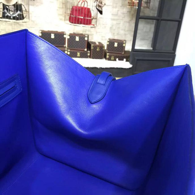 Celine Phantom Luggage Tote Suede Calfskin Leather Fall Winter 2016 Collection Blue