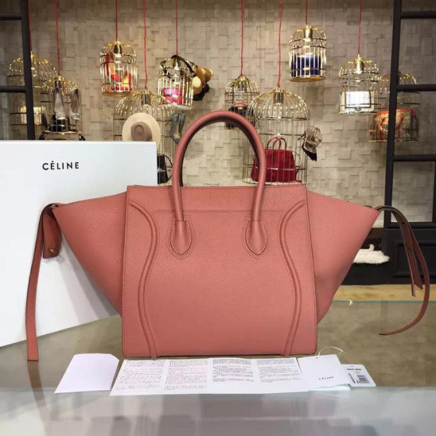 Celine Phantom Luggage Tote Suede Calfskin Leather Fall Winter 2016 Collection Rose Pink