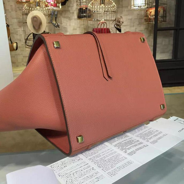 Celine Phantom Luggage Tote Suede Calfskin Leather Fall Winter 2016 Collection Rose Pink