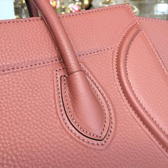 Celine Phantom Luggage Tote Suede Calfskin Leather Fall Winter 2016 Collection Rose Pink