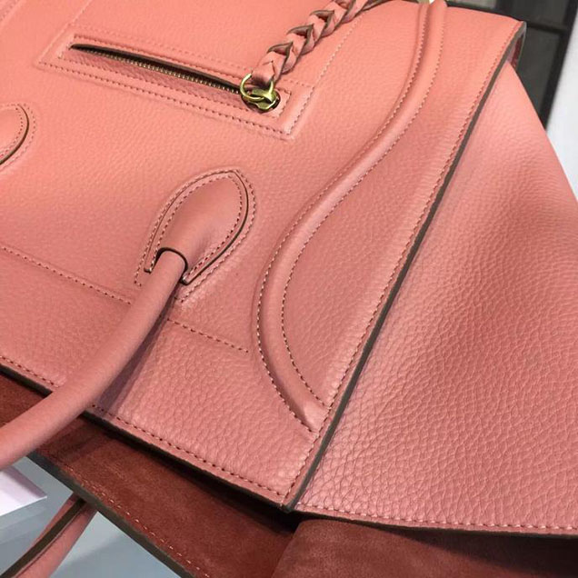 Celine Phantom Luggage Tote Suede Calfskin Leather Fall Winter 2016 Collection Rose Pink