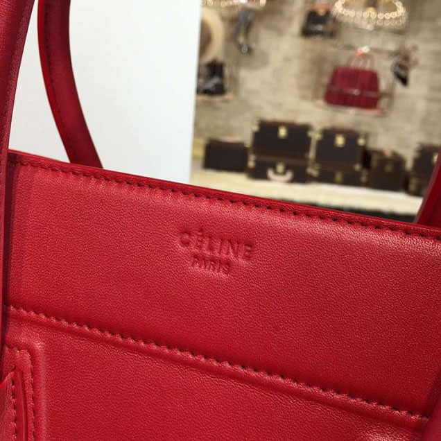 Celine Phantom Luggage Tote Calfskin Leather Fall Winter 2016 Collection Red