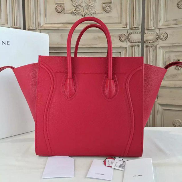 Celine Phantom Luggage Tote Calfskin Leather Fall Winter 2016 Collection Rose Red