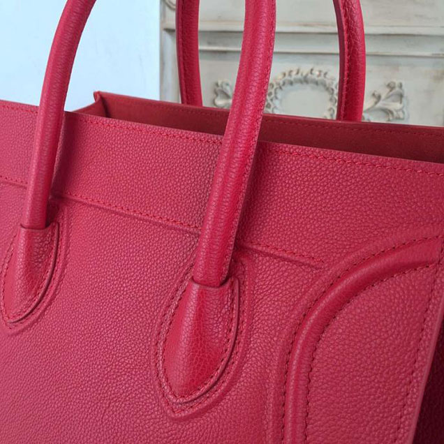 Celine Phantom Luggage Tote Calfskin Leather Fall Winter 2016 Collection Rose Red