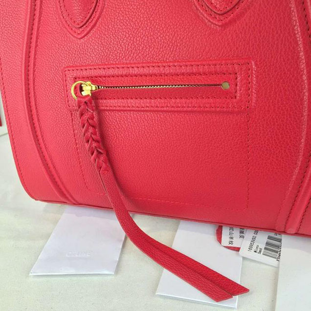 Celine Phantom Luggage Tote Calfskin Leather Fall Winter 2016 Collection Rose Red